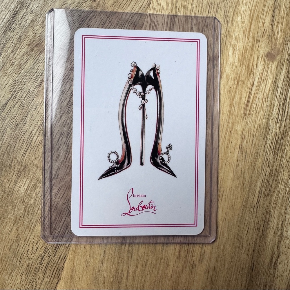 Christian Louboutin High Heel Playing Card 3 of Spades. New w/ protective sleeve